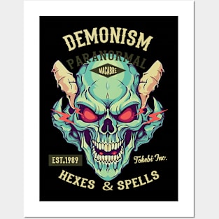 Demonism Paranormal Skull Posters and Art